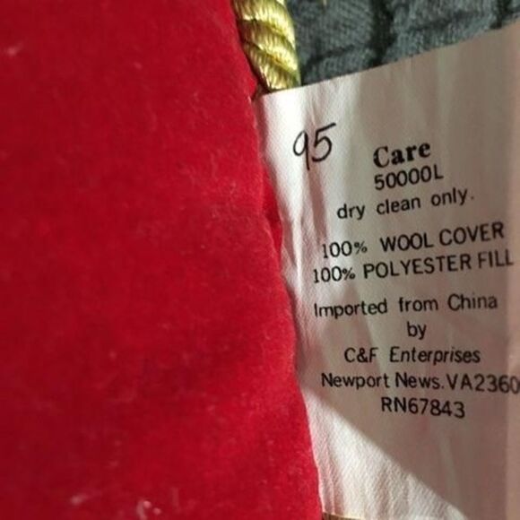 Vintage Needlepoint Angel Christmas Throw Pillow - Picture 4 of 6